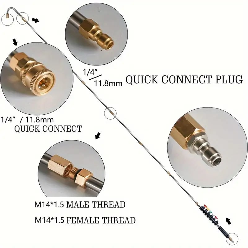 Telescoping Pressure Washer Wand Kit 4000 PSI - Up to 24ft, Multiple Nozzles, view 3