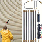 Telescoping Pressure Washer Wand Kit 4000 PSI - Up to 24ft, Multiple Nozzles