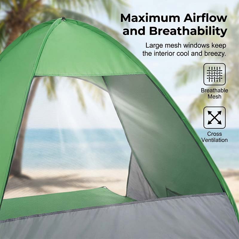 Pop-Up Beach Tent 98% UV Protection - Oxford Fabric, 145 x 165 x 110 cm, view 3