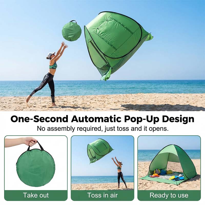 Pop-Up Beach Tent 98% UV Protection - Oxford Fabric, 145 x 165 x 110 cm, view 4