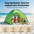 Pop-Up Beach Tent 98% UV Protection - Oxford Fabric, 145 x 165 x 110 cm