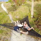 Multi-Person Camping Hammock with 3-Point Anchor System - Green and Black, view 2