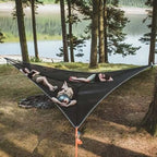 Multi-Person Camping Hammock with 3-Point Anchor System - Green and Black, view 7