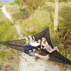 Multi-Person Camping Hammock with 3-Point Anchor System - Green and Black, view 8