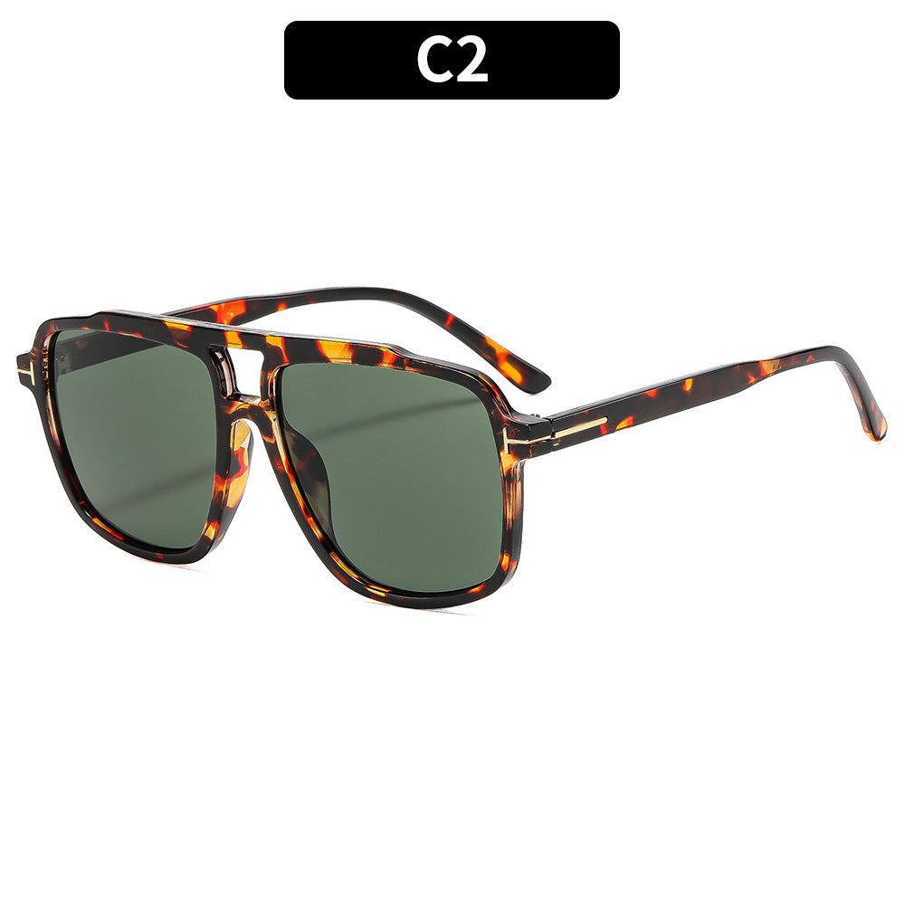 Oversized Square Plastic Sunglasses for Casual and Beach Wear