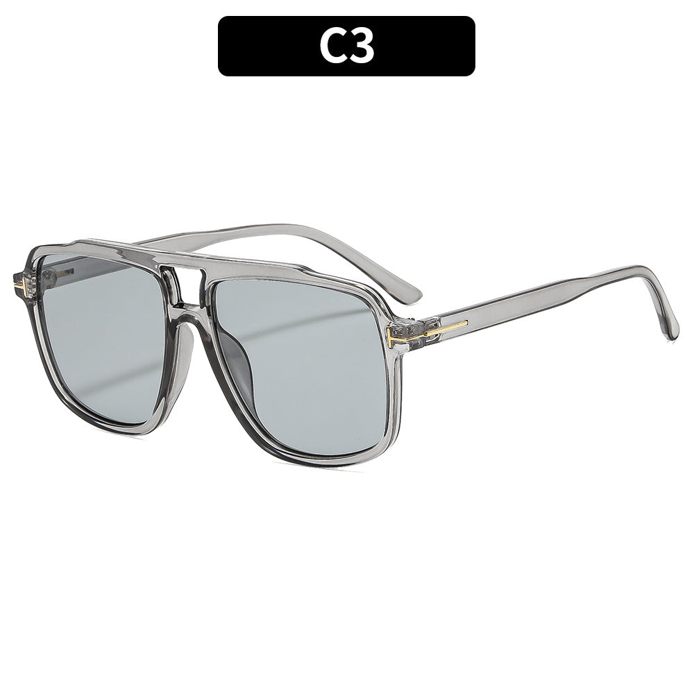 Oversized Square Plastic Sunglasses for Casual and Beach Wear