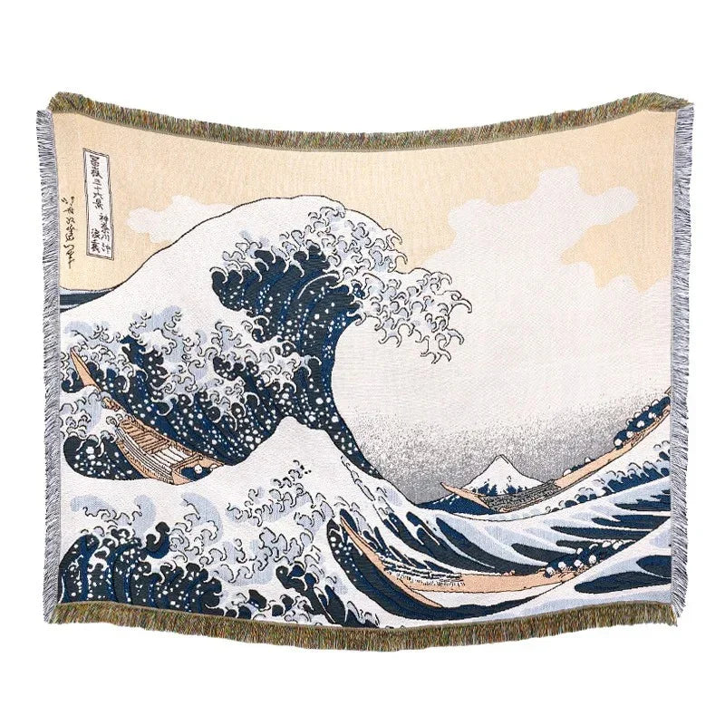 Peakwood Great Wave Throw Blanket-Welvere