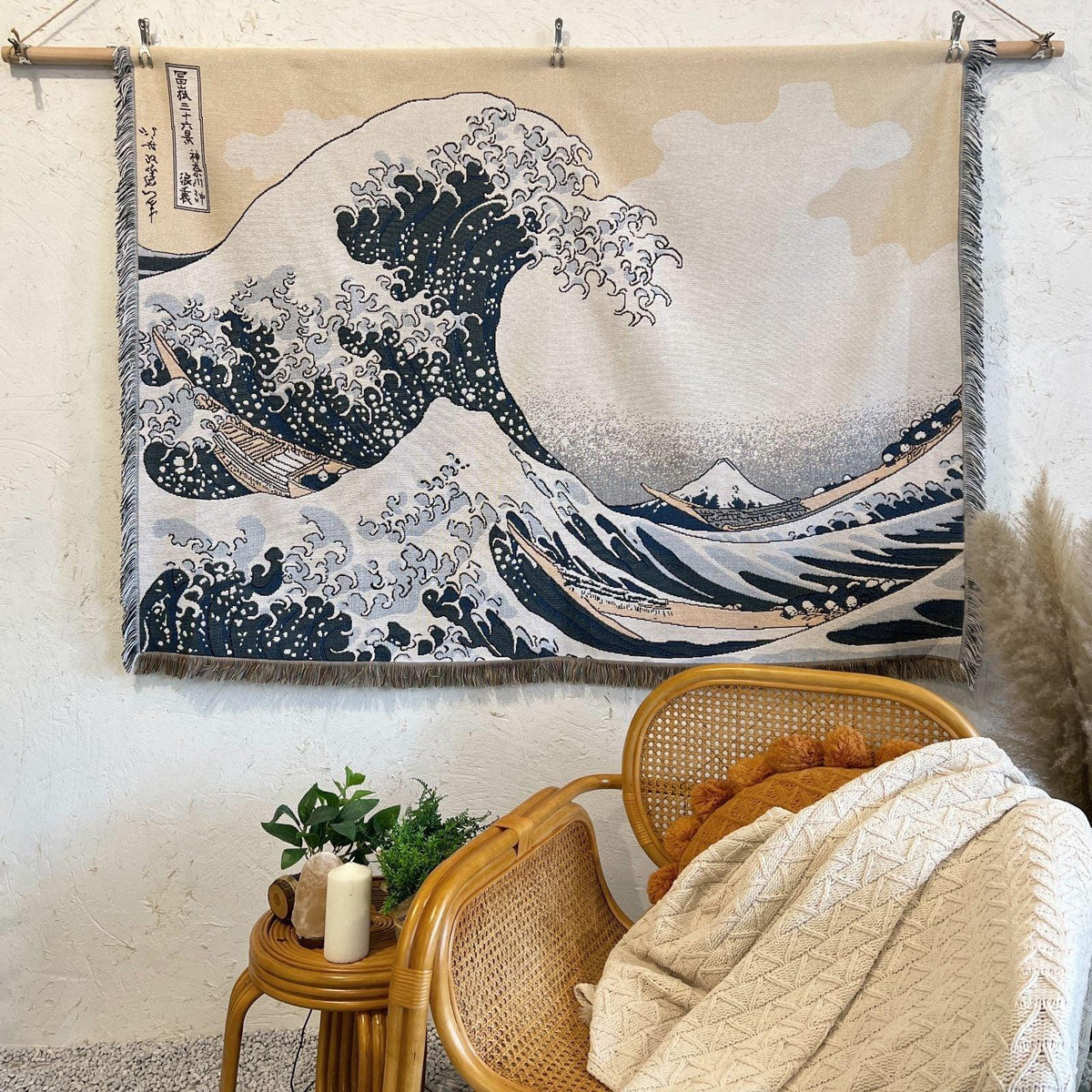 Peakwood Great Wave Throw Blanket-Welvere