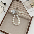 Pearl Charm Keychain with Gold Heart or Silver Colourway