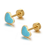 Pearl Stud Earrings with Gold-Tone Screw-Back