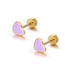 Pearl Stud Earrings with Gold-Tone Screw-Back