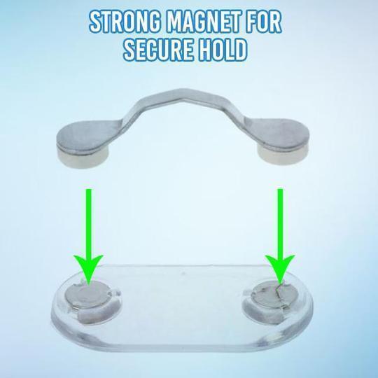 Magnetic Glasses Holder Pin - Compact Slender Design for Clothing, view 3