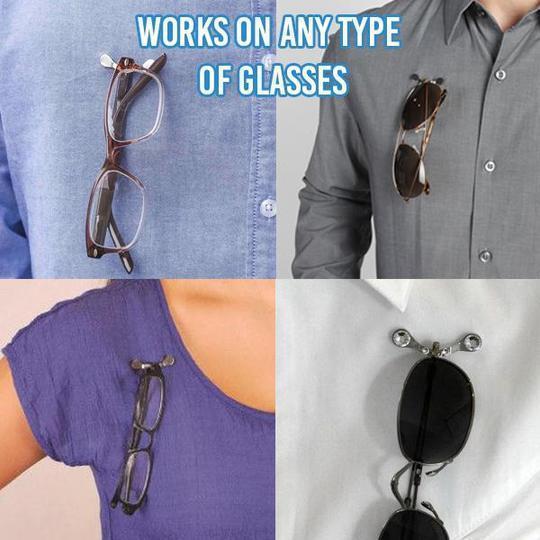Magnetic Glasses Holder Pin - Compact Slender Design for Clothing, view 7