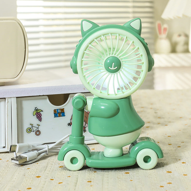 Women’s Portable Handheld Fan - Creative Animal Design, Quiet Operation, view 6