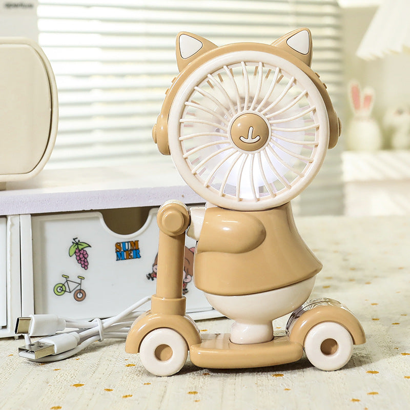 Women’s Portable Handheld Fan - Creative Animal Design, Quiet Operation, view 7