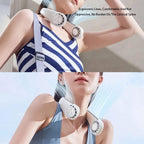 Portable Bladeless Neck Fan - USB Rechargeable, 5 Speeds, Lightweight, view 2