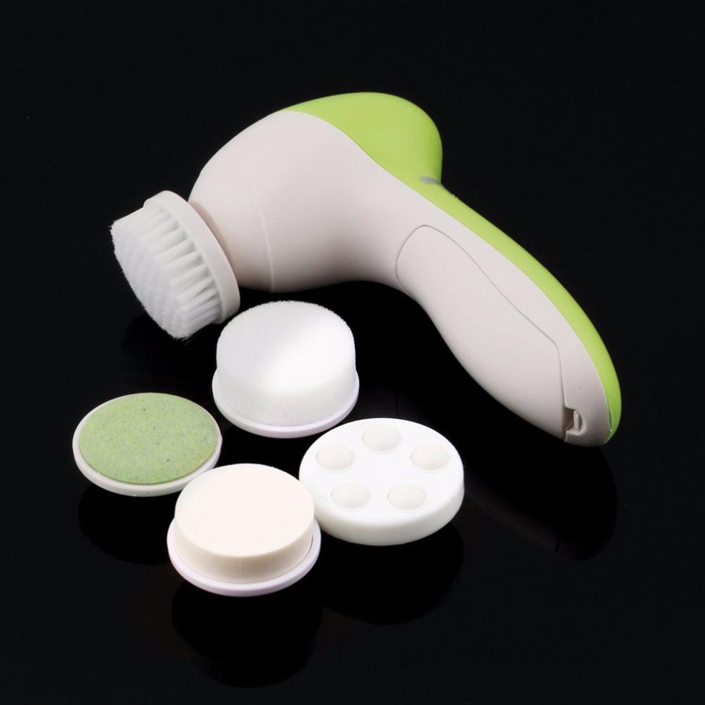 5 in 1 Electric Facial and Body Cleaning Massager - Plastic, Battery Powered, view 3