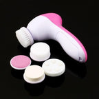 5 in 1 Electric Facial and Body Cleaning Massager - Plastic, Battery Powered