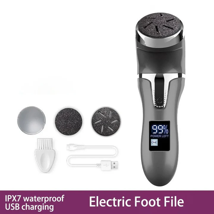 Professional Electric Foot Hard Skin Remover - Rechargeable, IPX4, USB Charging, view 3
