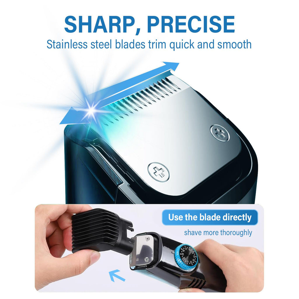 Beard Trimmer for Men - IPX7 Waterproof, USB Charging, 90min Battery, view 11