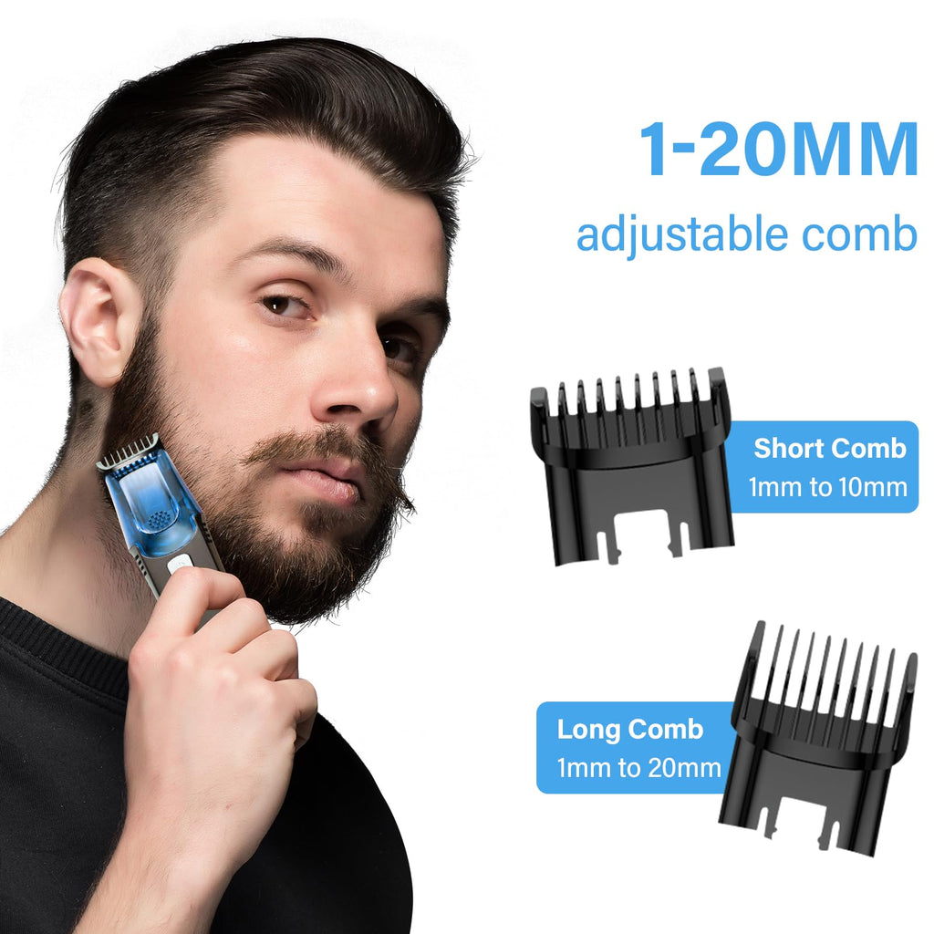 Beard Trimmer for Men - IPX7 Waterproof, USB Charging, 90min Battery, view 12
