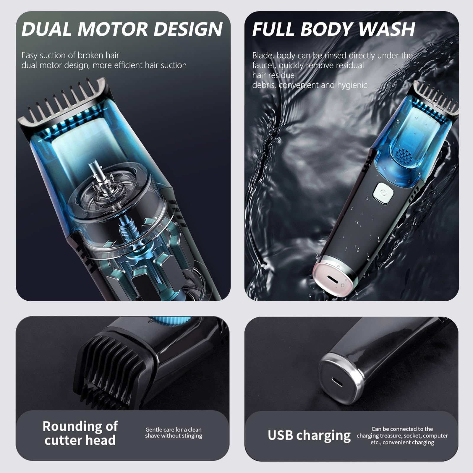 Beard Trimmer for Men - IPX7 Waterproof, USB Charging, 90min Battery, view 15