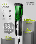 Beard Trimmer for Men - IPX7 Waterproof, USB Charging, 90min Battery, view 2