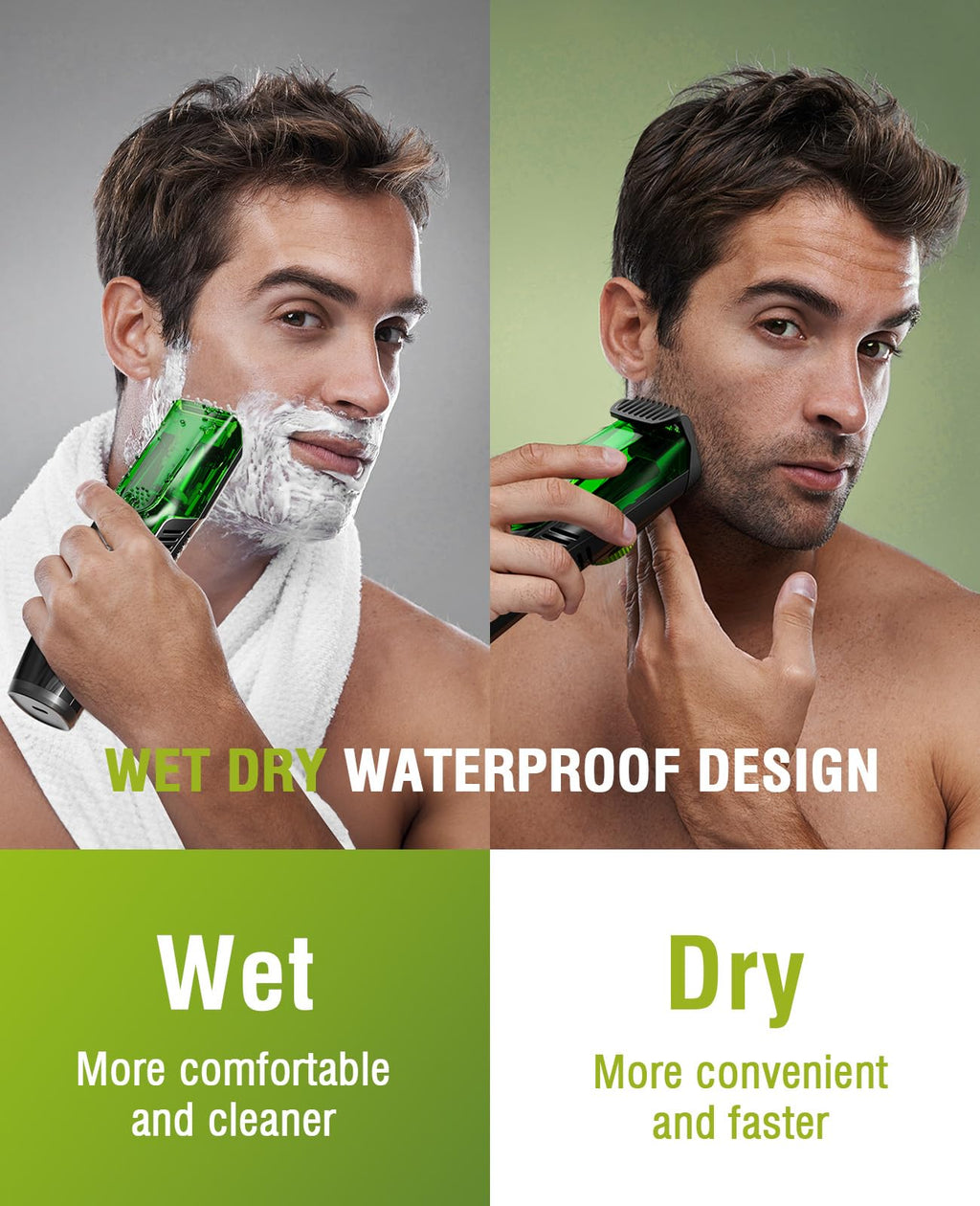 Beard Trimmer for Men - IPX7 Waterproof, USB Charging, 90min Battery, view 3