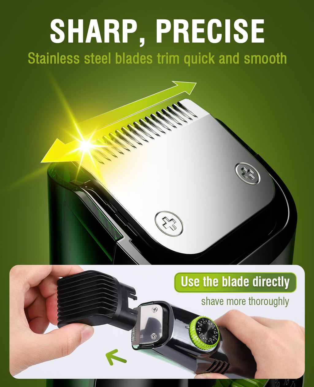 Beard Trimmer for Men - IPX7 Waterproof, USB Charging, 90min Battery, view 4