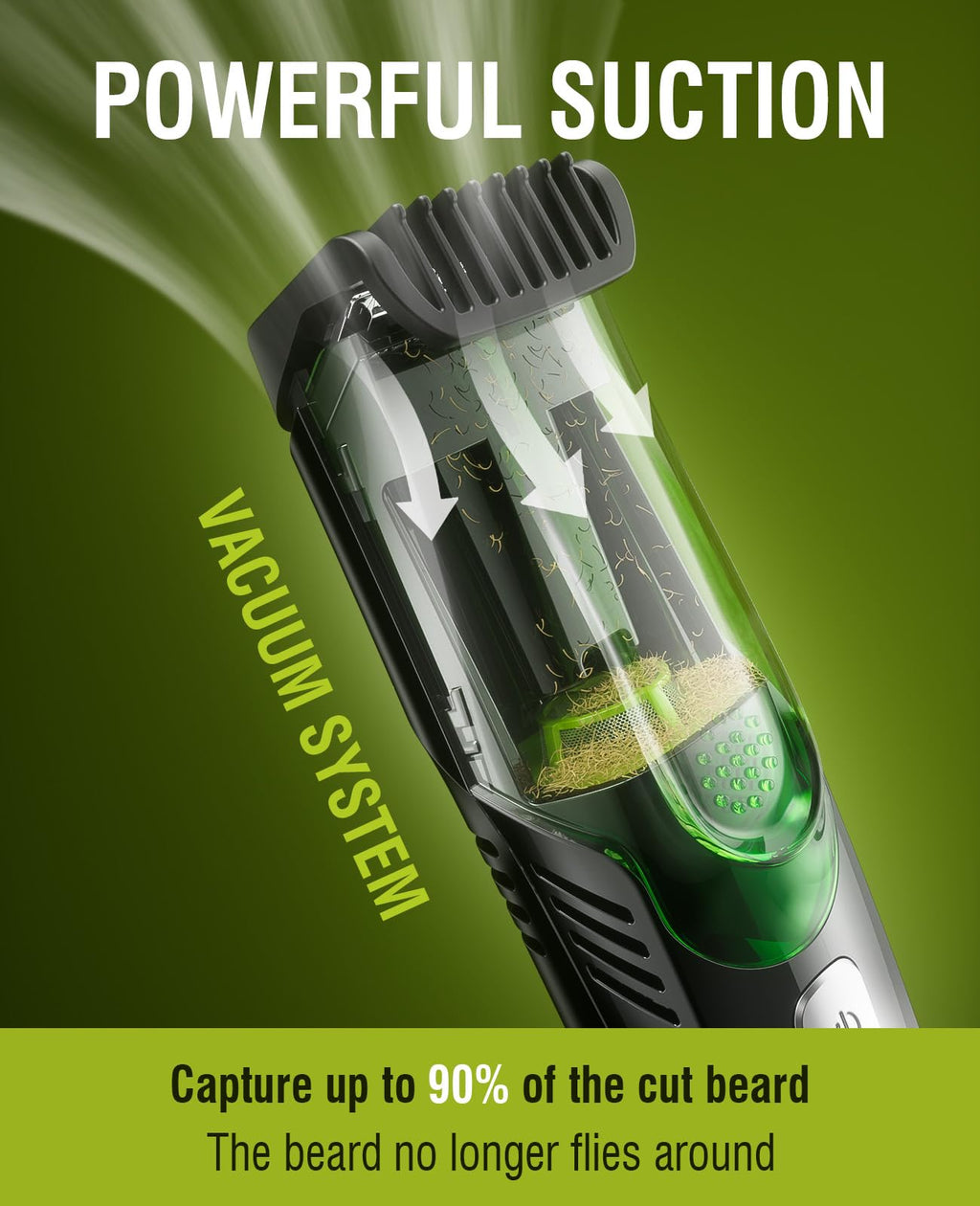 Beard Trimmer for Men - IPX7 Waterproof, USB Charging, 90min Battery, view 5