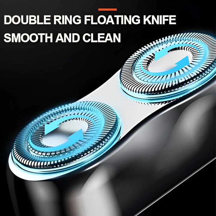 Electric Shaver for Men - Dual Head, Wet and Dry, Aluminium Alloy, view 4