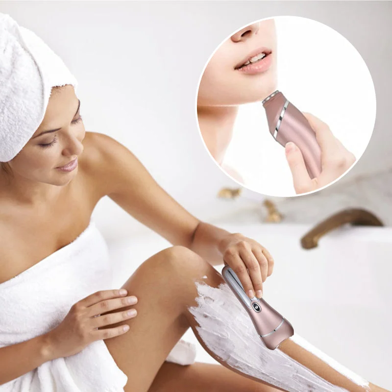 3-in-1 Electric Shaver for Women - Waterproof, Rechargeable, Stainless Steel Blades, view 3