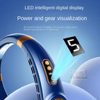 Digital Display Wearable Neck Fan - Battery Powered, 3.7W, 5V, view 5