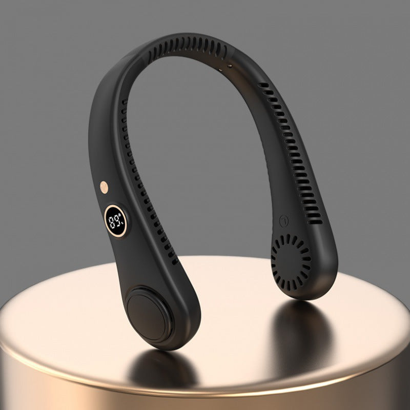 Cooling Hands-Free Wearable Neck Fan - USB Rechargeable, Lightweight, view 4