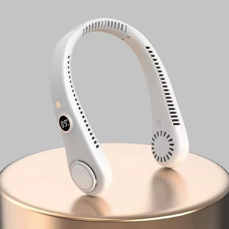 Cooling Hands-Free Wearable Neck Fan - USB Rechargeable, Lightweight, view 7