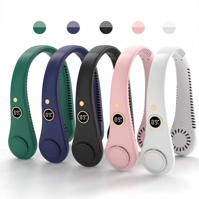 Cooling Hands-Free Wearable Neck Fan - USB Rechargeable, Lightweight