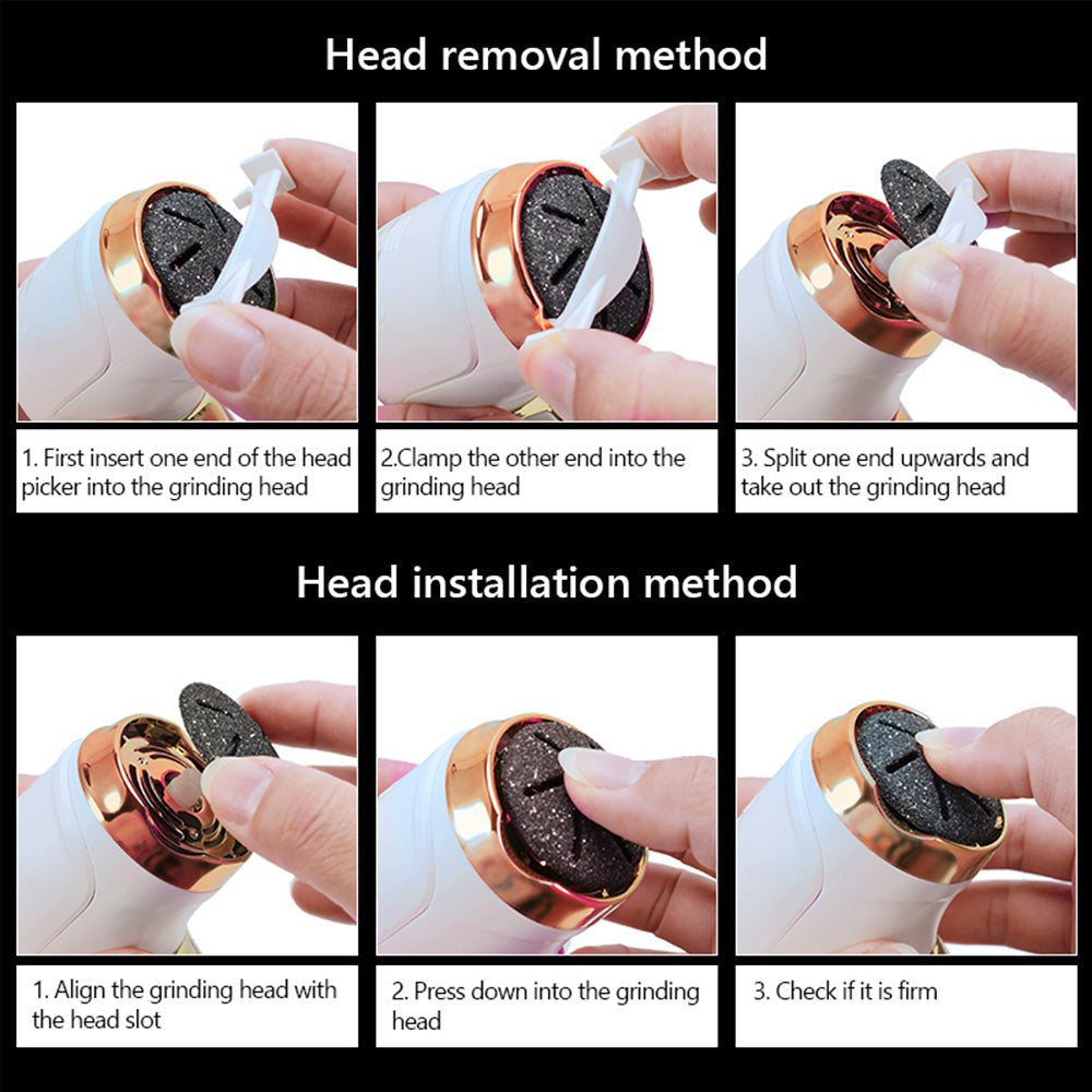 Electric Callus Remover for Feet - Rechargeable, Plumice Head, IPX7 Waterproof, view 5