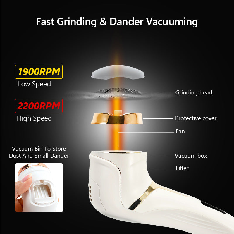 Electric Callus Remover for Feet - Rechargeable, Plumice Head, IPX7 Waterproof, view 7