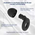 Noise Reduction Earplugs for Sleep, Travel, Concerts, Swimming, Work - Hypoallergenic, view 3