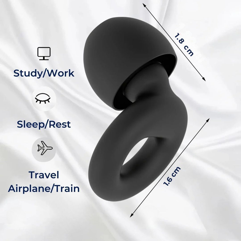 Noise Reduction Earplugs for Sleep, Travel, Concerts, Swimming, Work - Hypoallergenic, view 4