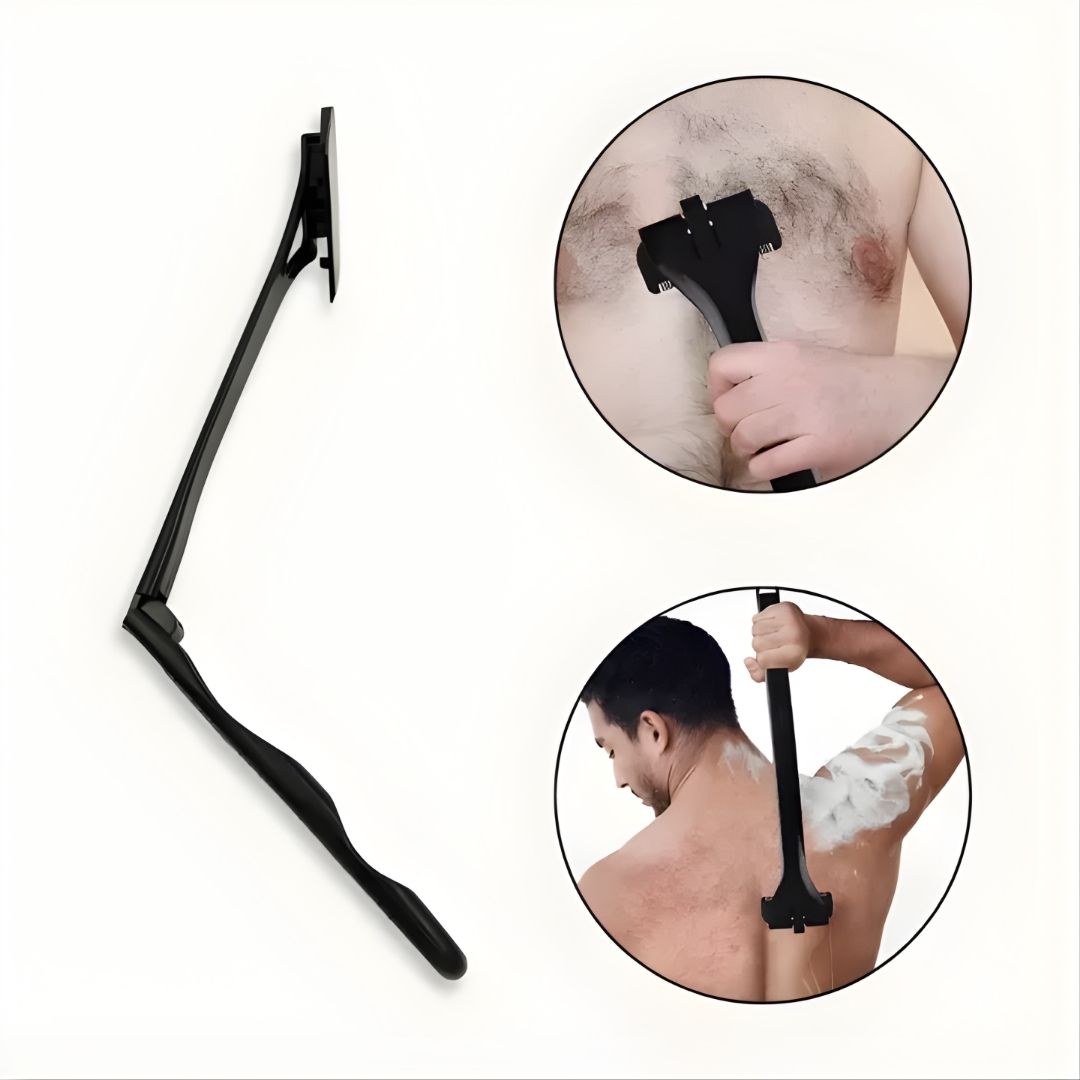 Back Hair Shaver for Men - Extra-Long Handle, Sharp Stainless Blades, view 5