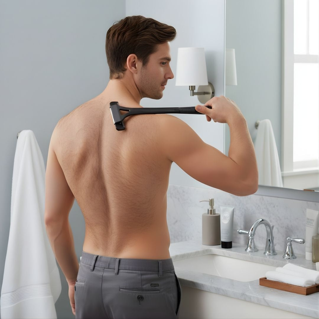 Back Hair Shaver for Men - Extra-Long Handle, Sharp Stainless Blades, view 6
