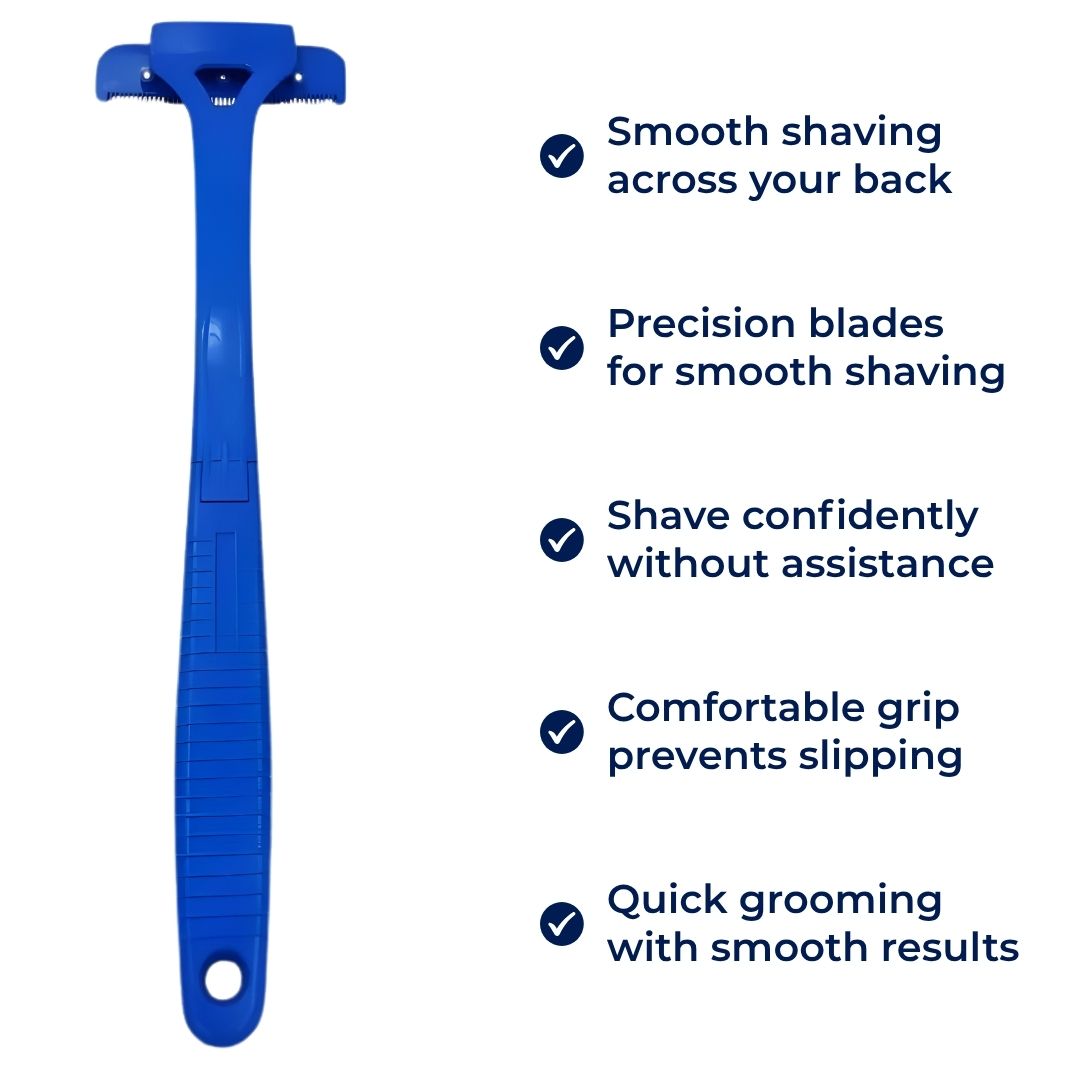 Back Hair Shaver for Men - Extra-Long Handle, Sharp Stainless Blades, view 8