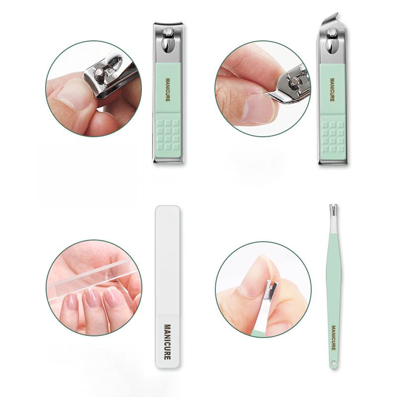 Portable Nail Clippers Set - Stainless Steel, 12 or 16 Pieces, PU Case, view 2