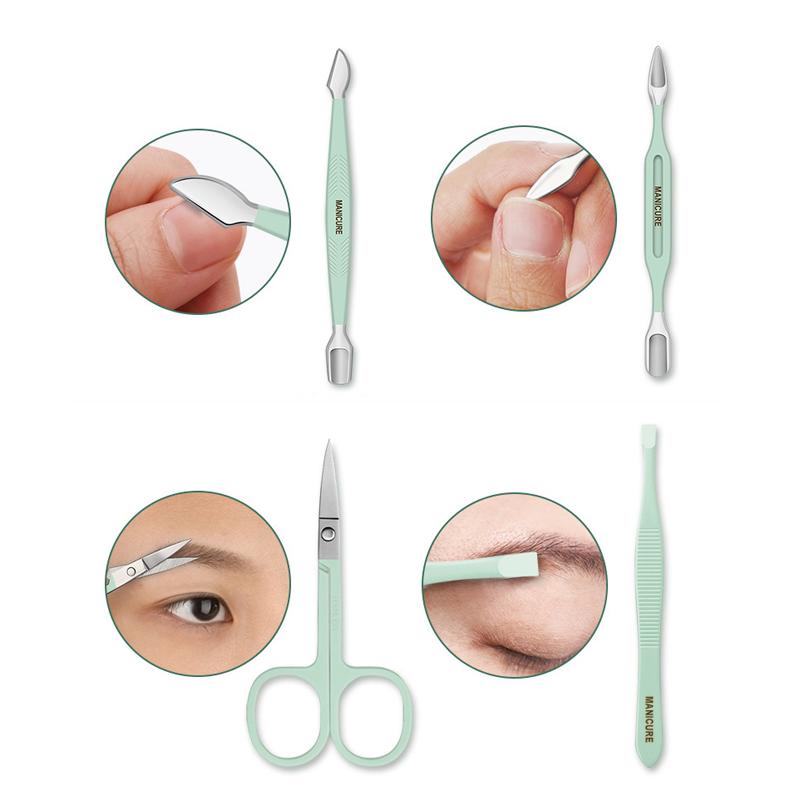 Portable Nail Clippers Set - Stainless Steel, 12 or 16 Pieces, PU Case, view 3