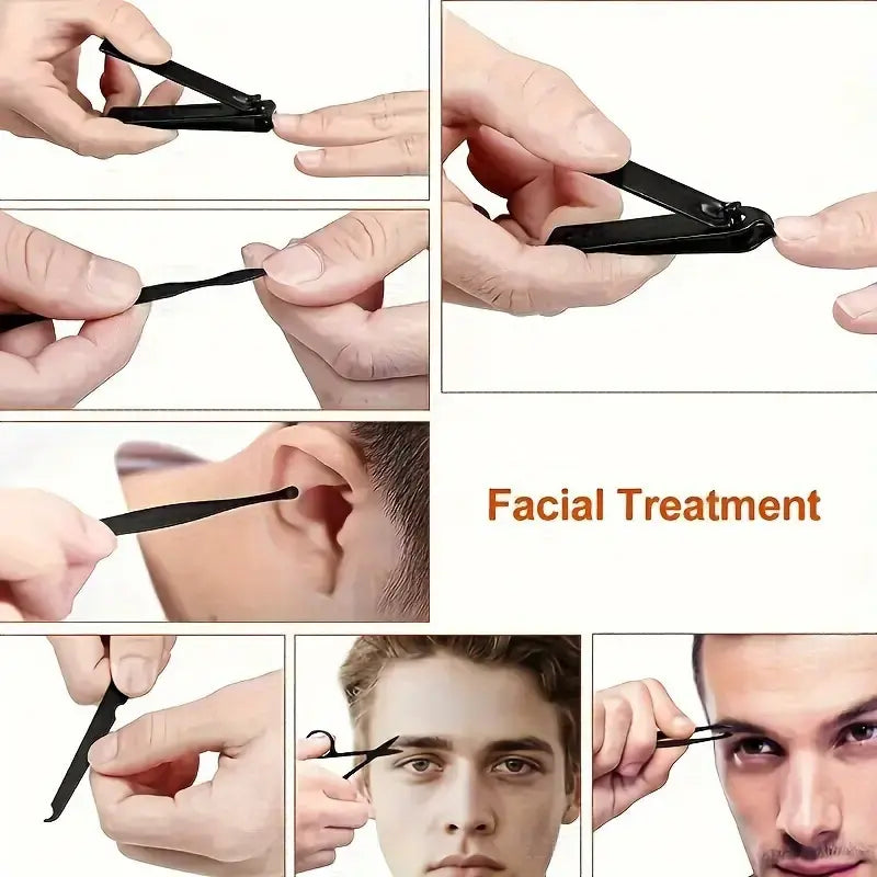 Stainless Steel Nail Clipper Set for Travel - 7-Piece, Waterproof Pouch, view 6
