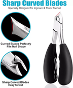 Toenail Clipper for Seniors - Medical-Grade Stainless Steel, Ergonomic ABS Handle, view 2