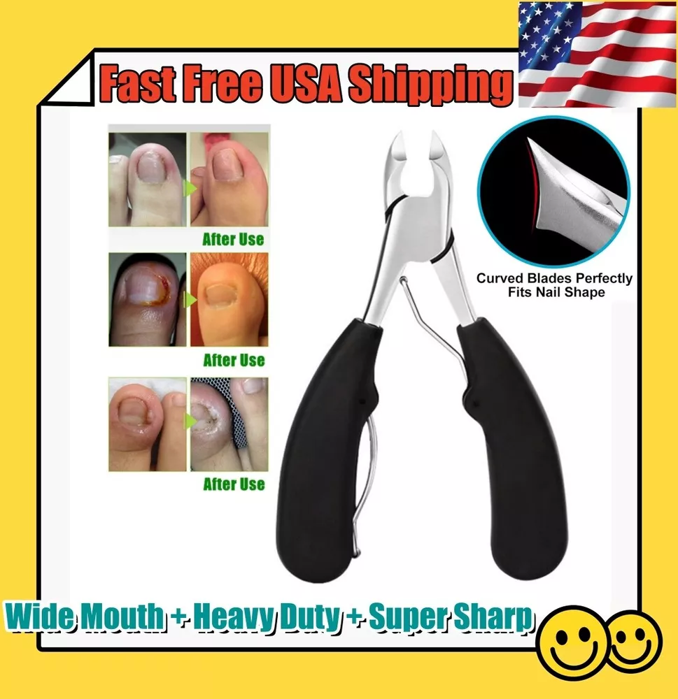 Toenail Clipper for Seniors - Medical-Grade Stainless Steel, Ergonomic ABS Handle, view 3