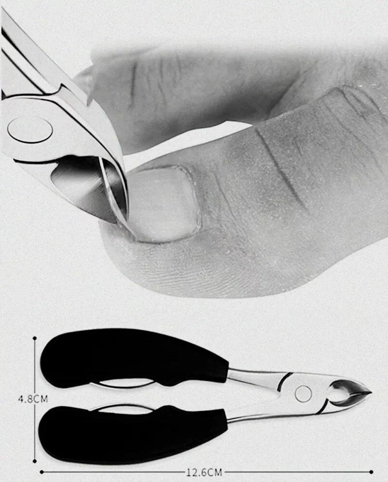 Toenail Clipper for Seniors - Medical-Grade Stainless Steel, Ergonomic ABS Handle, view 4