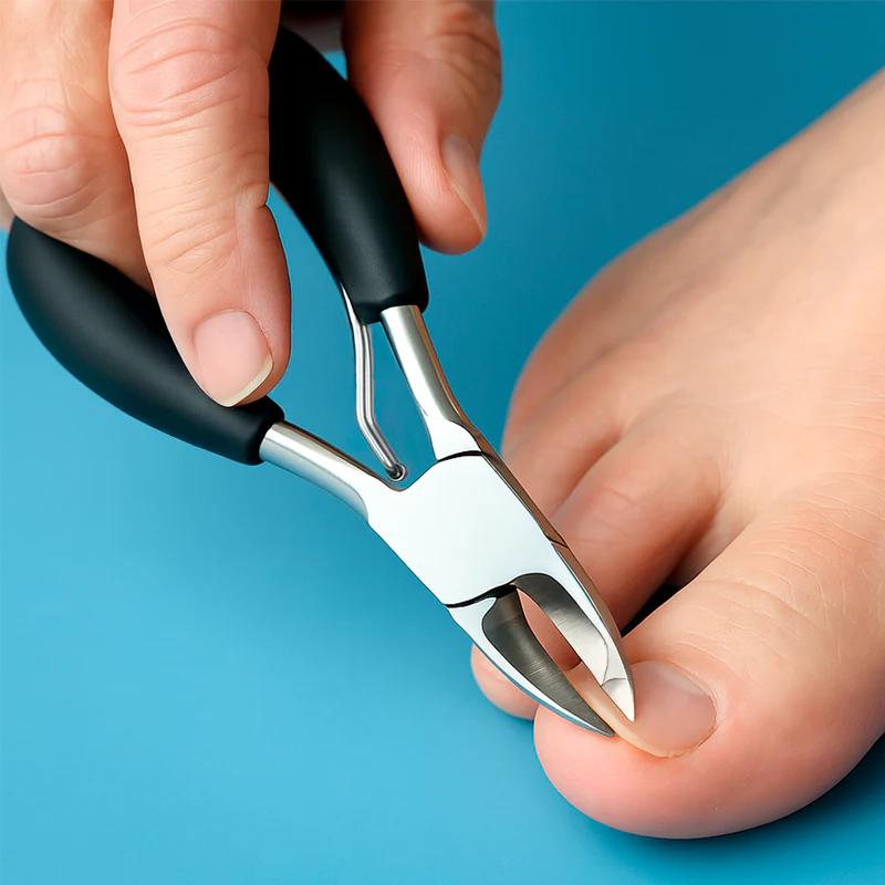 Toenail Clipper for Seniors - Medical-Grade Stainless Steel, Ergonomic ABS Handle